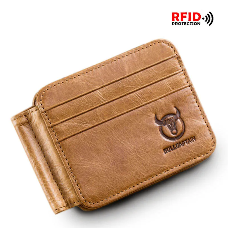 Кошелек BULLCAPTAIN кожаный tir flod с отделением для карт передний карман rfid защитой