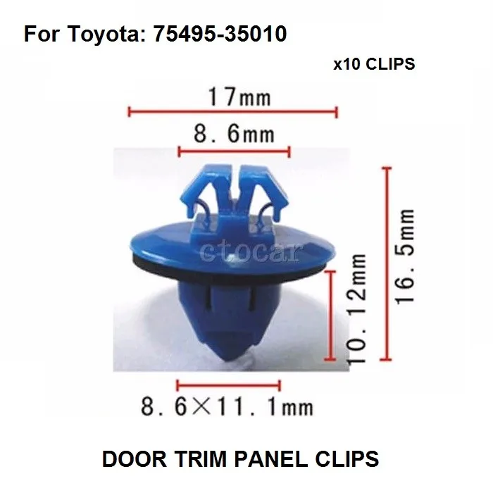 x10pcs OEM Nylon For Toyota Rocker Panel Moulding Clips Retainer Fastener 75495-35010 Prado / 4 Runner / Highlander New
x10pcs OEM Nylon For Toyota Rocker Panel Moulding Clips Retainer Fastener 75495-35010 Prado / 4 Runner / Highlander New