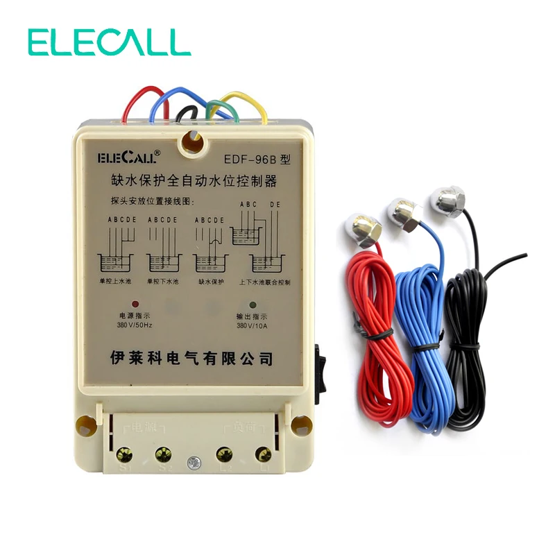 Автоматический контроллер уровня воды ELECALL EDF 96B AC380V электронный датчик