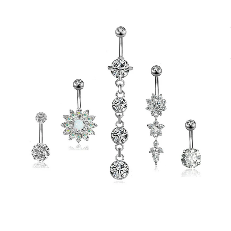 5pcs Set Gold Slive High Quality Surgical Steel Navel Piercing Belly Button Rings Belly Piercing Women Sexy Body Jewelry
5pcs Set Gold Slive High Quality Surgical Steel Navel Piercing Belly Button Rings Belly Piercing Women Sexy Body Jewelry