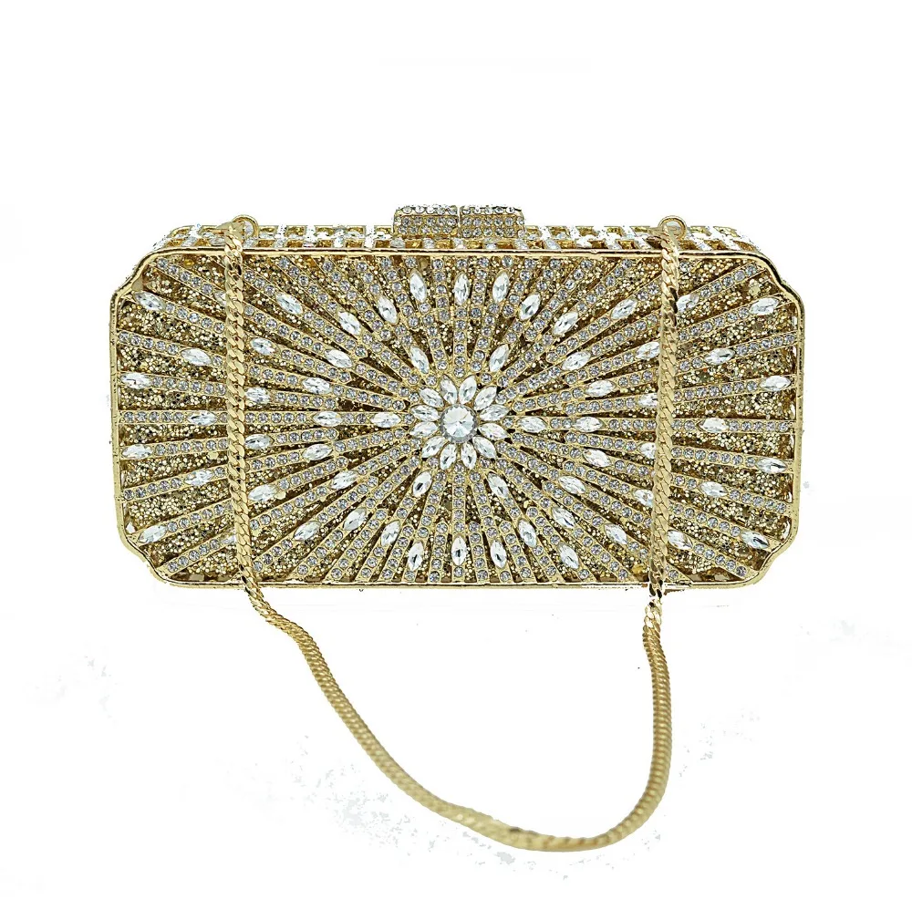 gold Flower Women Crystal diamond Evening Wedding Cocktail dinner Handbags Purses Bridal Metal Minaudiere Clutch Bag purse gift
gold Flower Women Crystal diamond Evening Wedding Cocktail dinner Handbags Purses Bridal Metal Minaudiere Clutch Bag purse gift