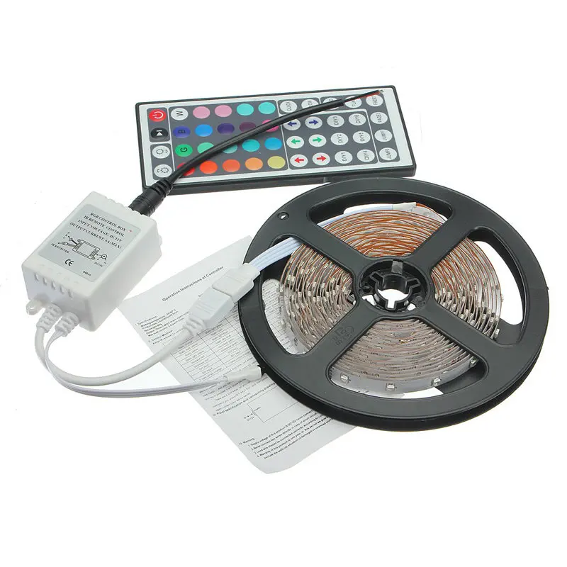 5M 3528 RGB LED Strip Light 44 Key Remote Lighting String Ribbon Tape Lamp Home Decoration Lamp MAYITR
5M 3528 RGB LED Strip Light 44 Key Remote Lighting String Ribbon Tape Lamp Home Decoration Lamp MAYITR