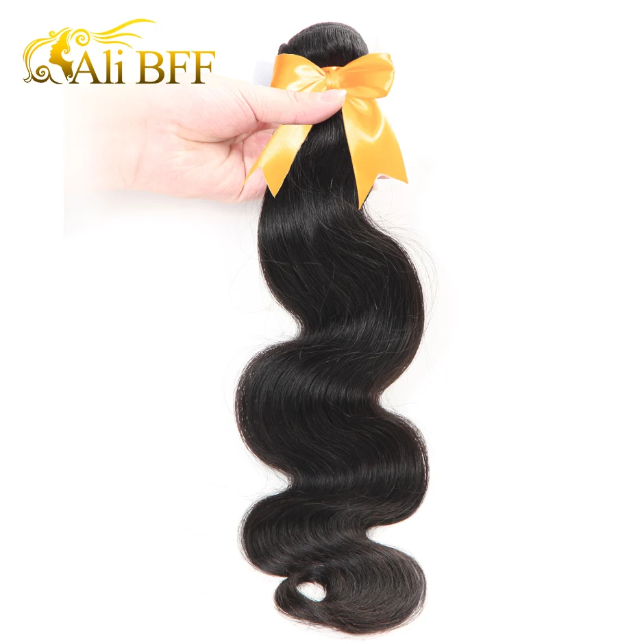 ALI BFF волосы малазийские пучки волнистых волос 100% remy для наращивания натуральные
