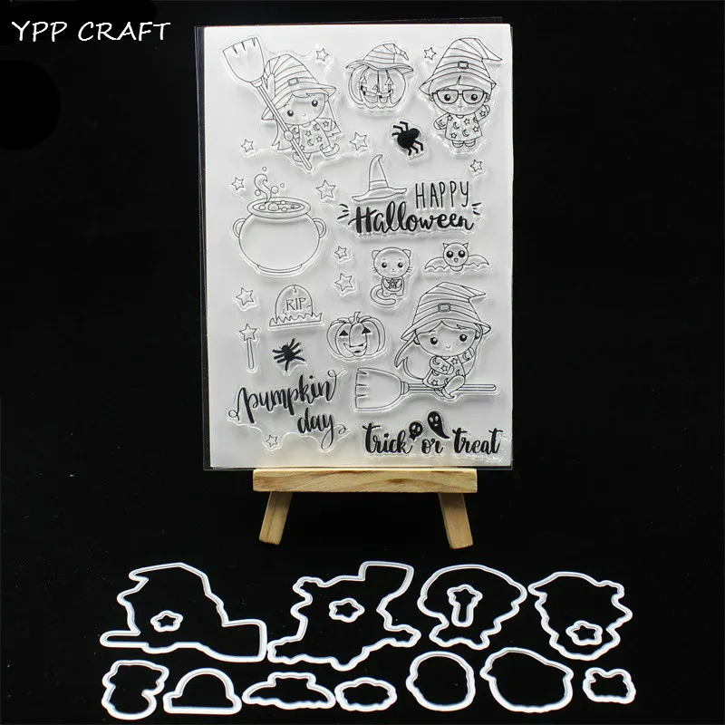 YPP CRAFT Happy Halloween Stamp And Metal Cutting Dies for DIY Scrapbooking/photo album Decorative Embossing DIY Paper Cards 239
YPP CRAFT Happy Halloween Stamp And Metal Cutting Dies for DIY Scrapbooking/photo album Decorative Embossing DIY Paper Cards 239
