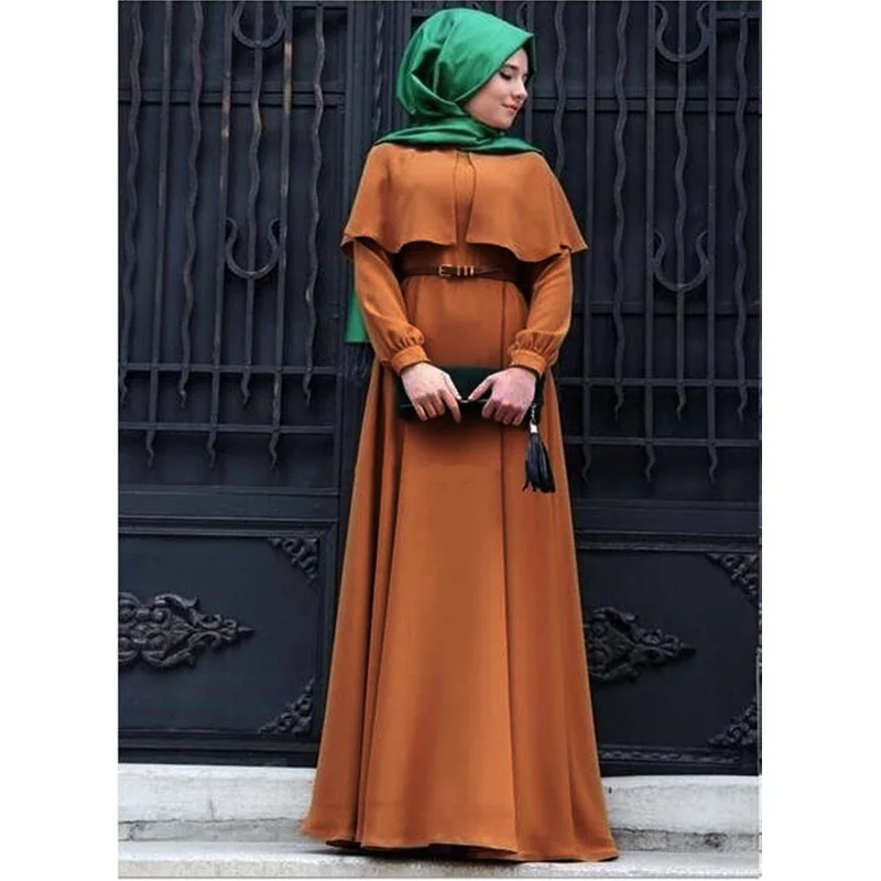 2019 New Cape Poncho Neck Muslim Dresses Big Size Ladies Chiffon Islamic Women Long Loose Dresses Dubai Middle East Arab Abaya
2019 New Cape Poncho Neck Muslim Dresses Big Size Ladies Chiffon Islamic Women Long Loose Dresses Dubai Middle East Arab Abaya