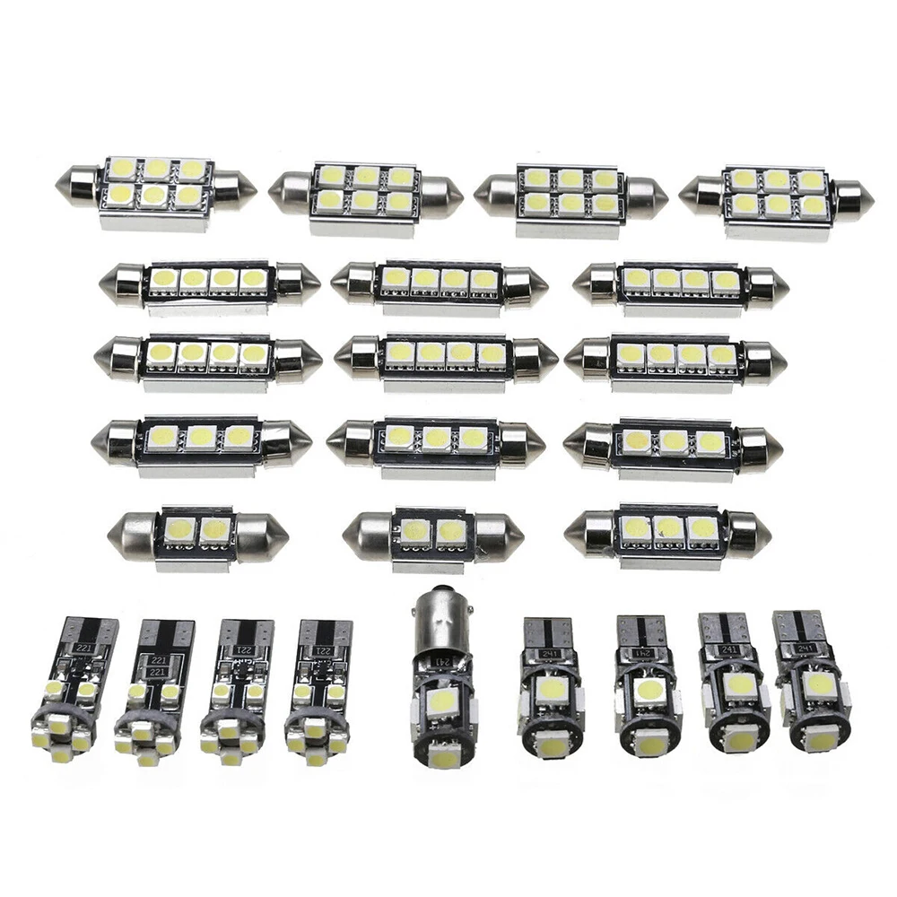 25pcs White LED Lights Bulbs DC 12V Car Interior LED Light Set Super Bright Car Interior Kit for BMW X5 E70 M 2007-2013 2019 New
25pcs White LED Lights Bulbs DC 12V Car Interior LED Light Set Super Bright Car Interior Kit for BMW X5 E70 M 2007-2013 2019 New
