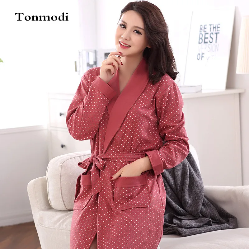 Sleep Robes For Women Autumn Bathrobes Long Sleeve Cotton Robe Women's Sleepwear Dressing Gown Plus Size 3XL
Sleep Robes For Women Autumn Bathrobes Long Sleeve Cotton Robe Women's Sleepwear Dressing Gown Plus Size 3XL