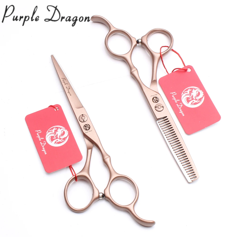 5.5" 440C Purple Dragon Rose Gold Regular Scissors Thinning Shears Salon Hair Scissors Professional Hairdressing Scissors Z9030
5.5" 440C Purple Dragon Rose Gold Regular Scissors Thinning Shears Salon Hair Scissors Professional Hairdressing Scissors Z9030
