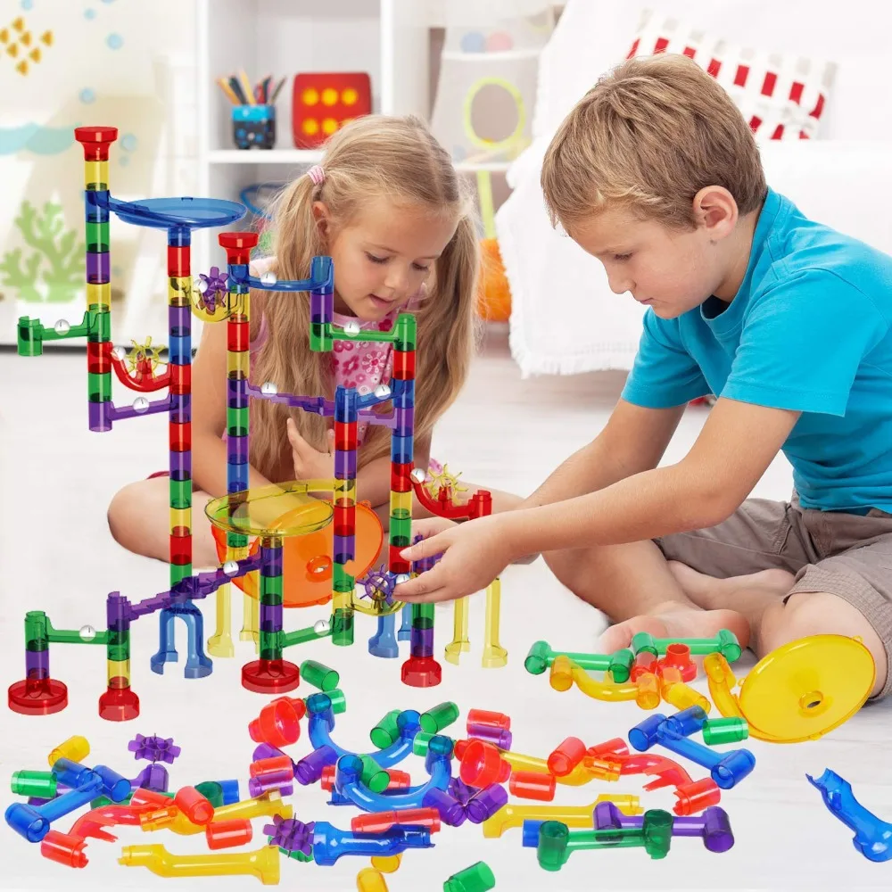 122 шт. игрушка Marble Run мраморная игра стебель обучающая развивающие строительные