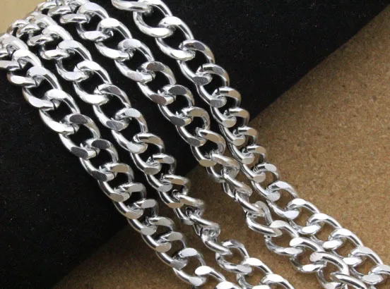 2 Meters/lot 8.5*11*2 Silver Bulk Aluminum Curb Chain Necklace Jewelry Findings DIY Material F1650
2 Meters/lot 8.5*11*2 Silver Bulk Aluminum Curb Chain Necklace Jewelry Findings DIY Material F1650