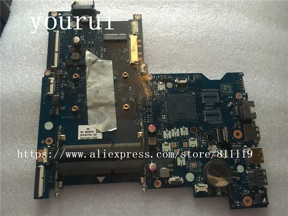 Yourui для HP 15-AF 15-AF131DX Материнская плата ноутбука W/A6-5200 Процессор 827705-501 827705-001 аккумулятор большой емкости ABL51 LA-C781P 100% тестирование
Yourui для HP 15-AF 15-AF131DX Материнская плата ноутбука W/A6-5200 Процессор 827705-501 827705-001 аккумулятор большой емкости ABL51 LA-C781P 100% тестирование
