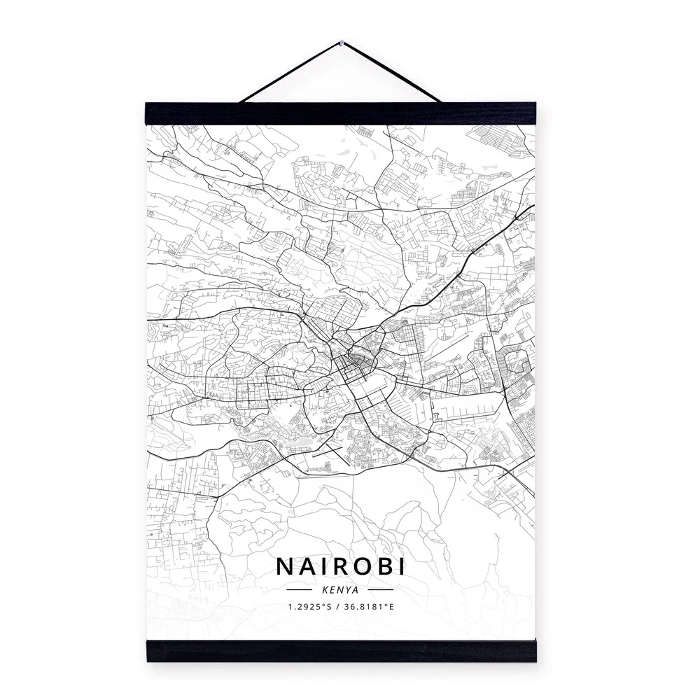 Nairobi, Kenya City Map Wooden Framed Canvas Painting Home Decor Wall Art Print Pictures Poster Hanger
Nairobi, Kenya City Map Wooden Framed Canvas Painting Home Decor Wall Art Print Pictures Poster Hanger