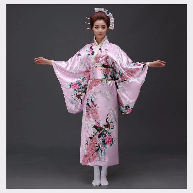 Pink Traditional Women Satin Kimono Yukata With Obi Performance Dance Dress Japanese Cosplay Costume Flower One Size
Pink Traditional Women Satin Kimono Yukata With Obi Performance Dance Dress Japanese Cosplay Costume Flower One Size
