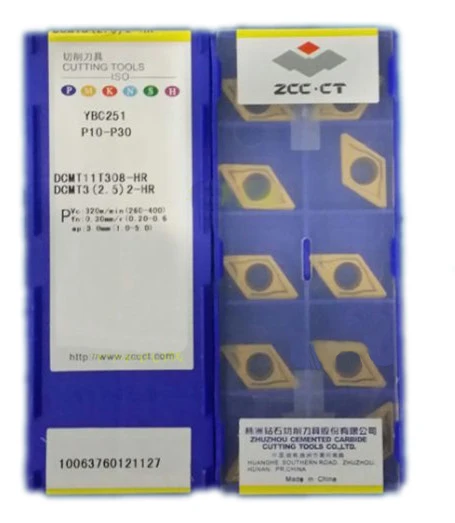 ZCCCT cutting tools suppliers DCMT 11T308 HR YBC251 (10 inserts/box) ZCC.CT Cemented Carbide Cutting Tool Turning Inserts
ZCCCT cutting tools suppliers DCMT 11T308 HR YBC251 (10 inserts/box) ZCC.CT Cemented Carbide Cutting Tool Turning Inserts