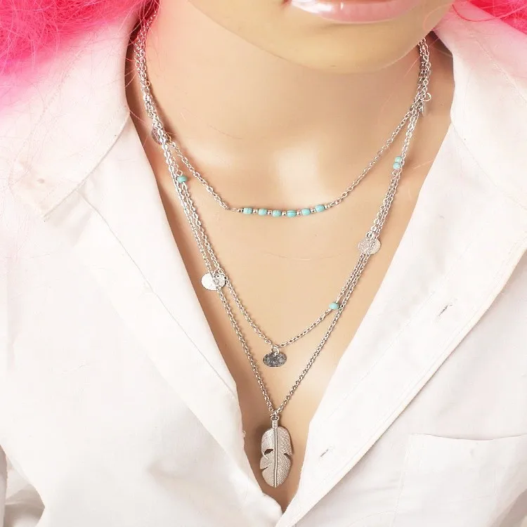 European And American Foreign Trade Handicrafts Simple Green ston Beads Sequins Necklace Gold Coins Necklace Multilayer Necklace
European And American Foreign Trade Handicrafts Simple Green ston Beads Sequins Necklace Gold Coins Necklace Multilayer Necklace