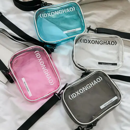 Желе сумка Tote Handtasche Umhängetasche Frauen прозрачный ПВХ чистый алфавит |
