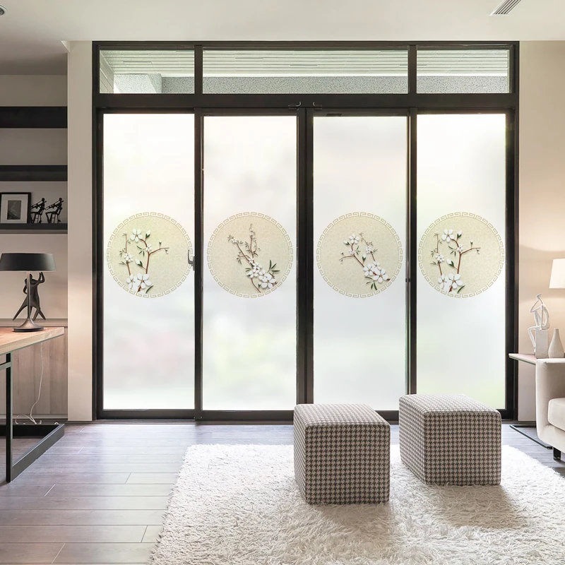 Custom Chinese style bedroom living room tea room meeting room glass film transparent opaque matte film decoration
Custom Chinese style bedroom living room tea room meeting room glass film transparent opaque matte film decoration