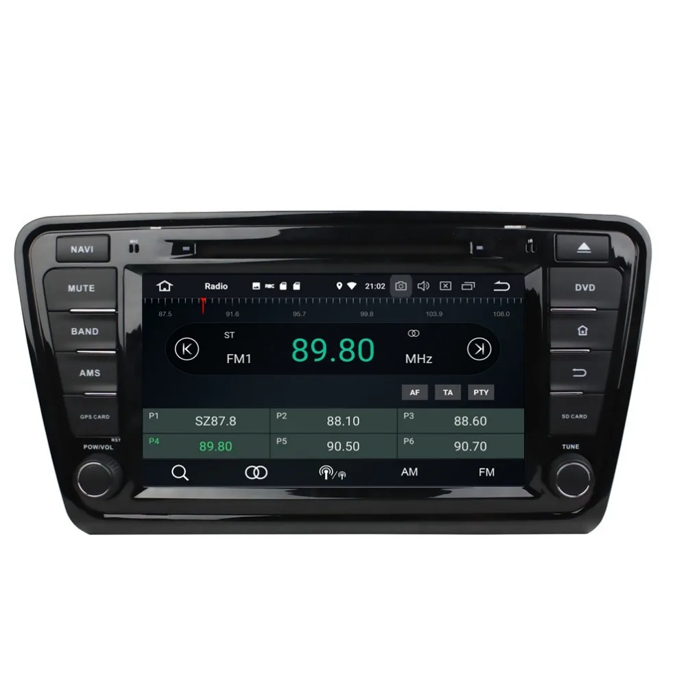 Автомагнитола 1 din 8 дюймов Восьмиядерный процессор Android 0 DVD GPS для Skoda Octavia 2014 2015 2016 4