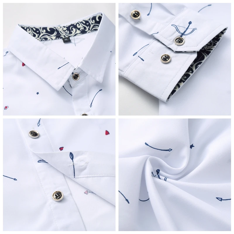 JZ CHIEF Mens Long Sleeve Shirts Plus Size Printed Shirt Slim Fit Casual Business Social Dress Shirt Male Spring Autumn Blouses
JZ CHIEF Mens Long Sleeve Shirts Plus Size Printed Shirt Slim Fit Casual Business Social Dress Shirt Male Spring Autumn Blouses