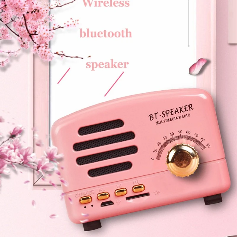Hot Sale Blue tooth Speaker 2019 BT Handsfree mini speaker portable Nostalgic wireless speaker Player support TF card FM
Hot Sale Blue tooth Speaker 2019 BT Handsfree mini speaker portable Nostalgic wireless speaker Player support TF card FM