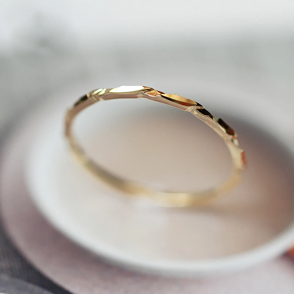 Корейские модные золотые кольца с покрытием гипоаллергенные гладкие простые для