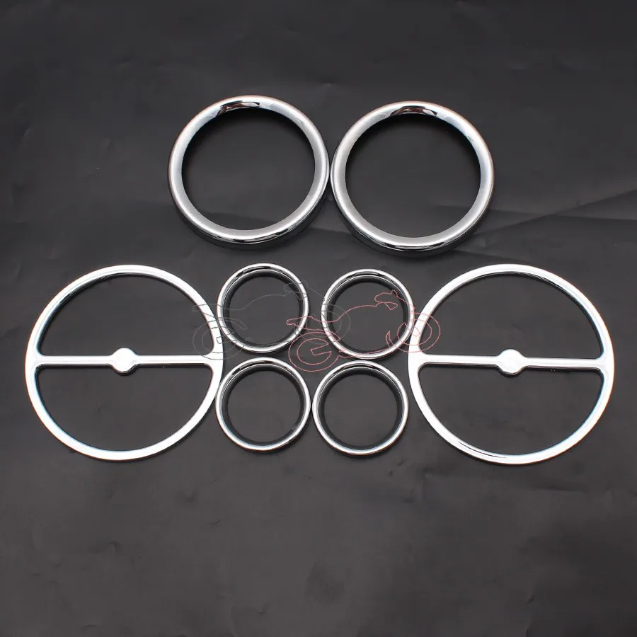8pcs Chrome Stereo Accent Speaker Speedometer Trim Ring Set for Harley Touring Electra/Street/Road Glide Trike models 1986-Up
8pcs Chrome Stereo Accent Speaker Speedometer Trim Ring Set for Harley Touring Electra/Street/Road Glide Trike models 1986-Up