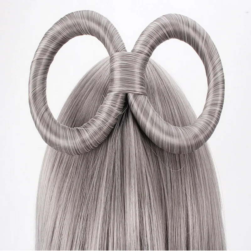 Vocaloid Luo Tianyi Long Cosplay Wig Costume YAYIN GONGYU Women Heat Resistant Synthetic Hair Silver Grey Party Role Play Wigs