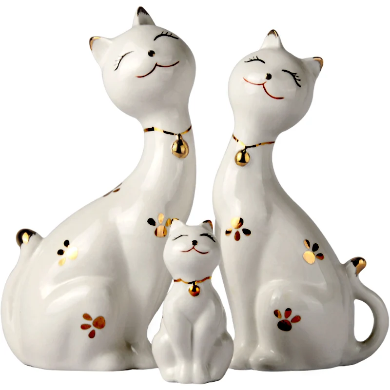 Nordic cute ceramic lucky cat family love home decor crafts room decoration objects Smiling cat statue porcelain animal figurine
Nordic cute ceramic lucky cat family love home decor crafts room decoration objects Smiling cat statue porcelain animal figurine