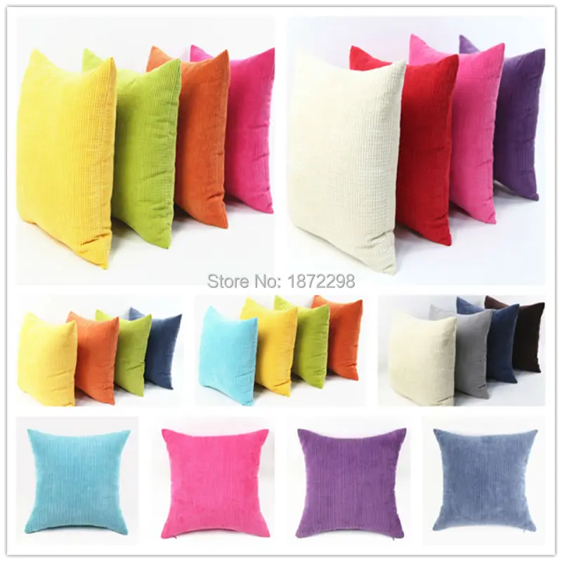 

Free Shipping 30X50cm 35X50cm 40X60cm Corduroy Little Corn Kernels Cushion Cover Solid Throw Pillow Case Decor HT-NPCJC-B-L