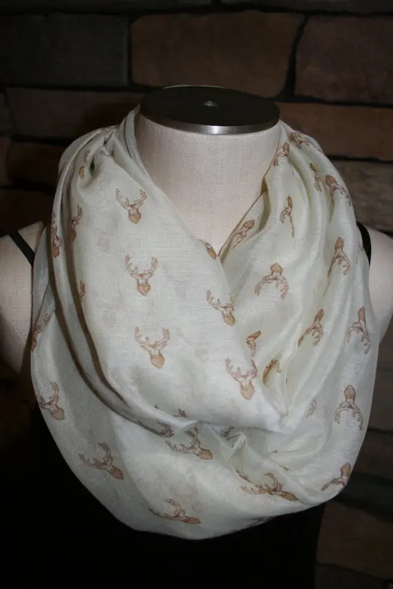 Deer Infinity Scarf- Wildlife Forest Deer Hunting Scarf -Cream Antler Chunky Nature Infinity Scarf Loop Scarf
Deer Infinity Scarf- Wildlife Forest Deer Hunting Scarf -Cream Antler Chunky Nature Infinity Scarf Loop Scarf