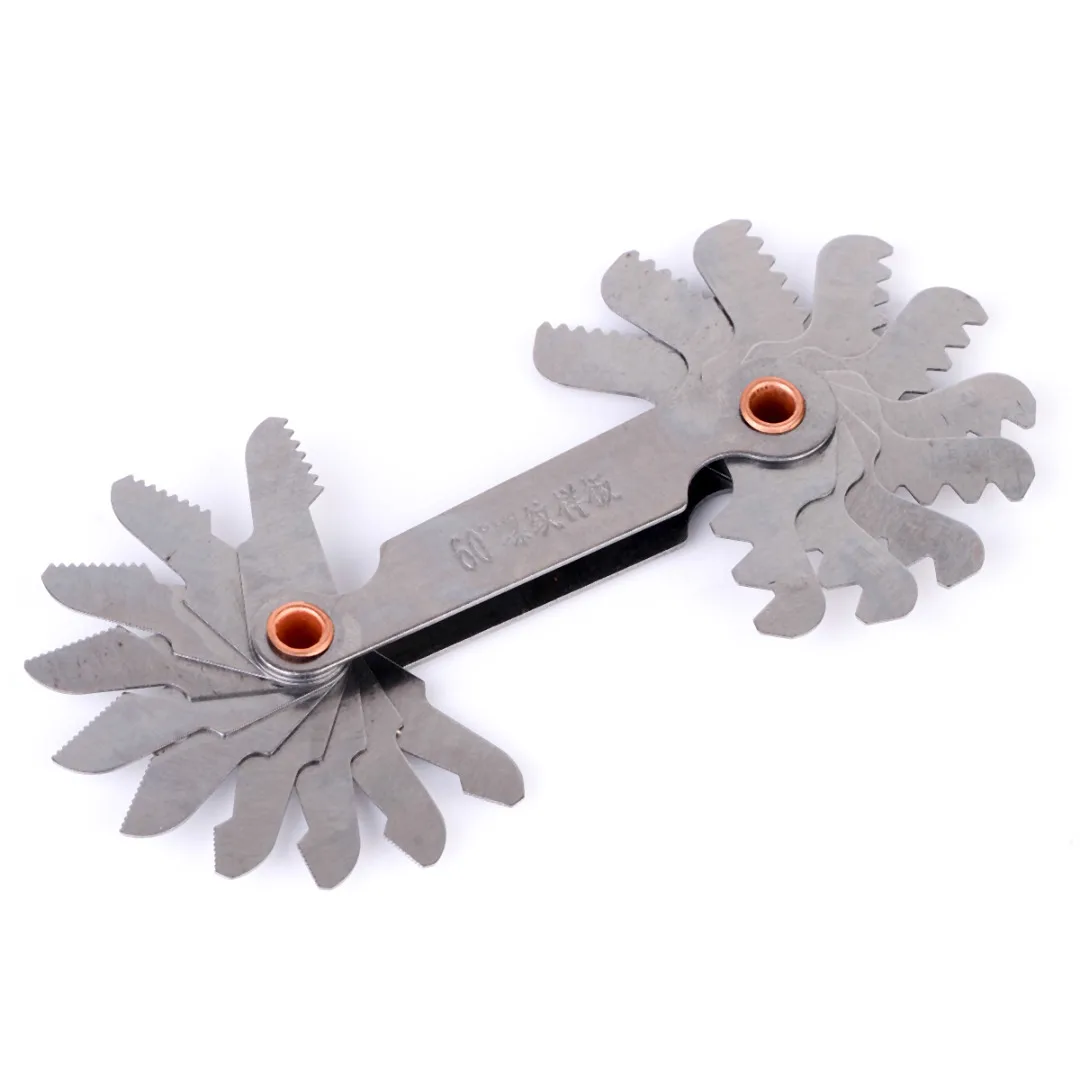 Dual Head 60 Degree Screw Thread Pitch Cutting Gauge Blades Gage 6.5cm Blade Length For Measuring Tool
Dual Head 60 Degree Screw Thread Pitch Cutting Gauge Blades Gage 6.5cm Blade Length For Measuring Tool