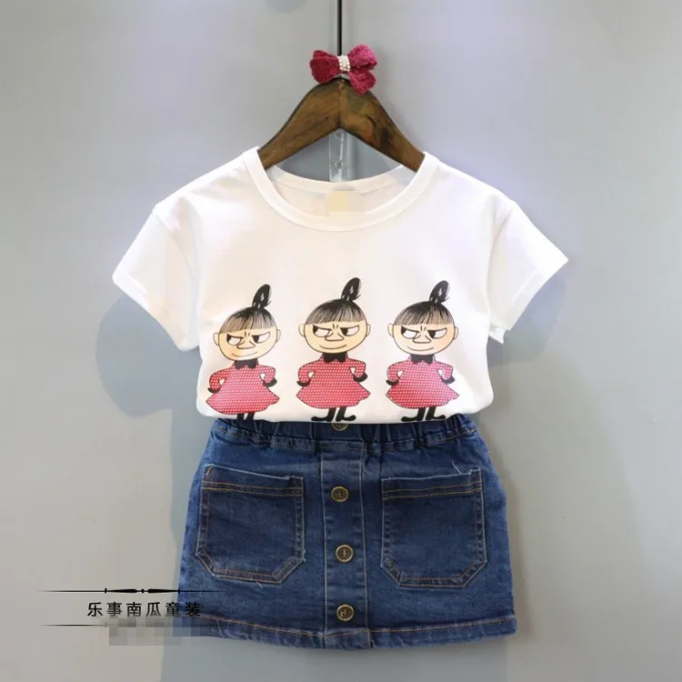 girl clothes cartoon print girls clothing set for children party solid t shirt+denim skirt casual toddler girls conjunto menina
girl clothes cartoon print girls clothing set for children party solid t shirt+denim skirt casual toddler girls conjunto menina