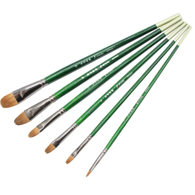 6pcs/set Professional High-Grade Weasel hair Fenugreek Oil Painting Paintbrush Filbert Tongue Peak Acrylic Line Painting Brushes
6pcs/set Professional High-Grade Weasel hair Fenugreek Oil Painting Paintbrush Filbert Tongue Peak Acrylic Line Painting Brushes