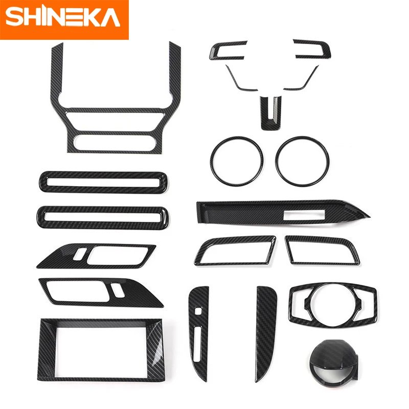 SHINEKA Interior Mouldings For Ford Mustang Carbon Fiber Grain Car Interior Decoration Cover Kit Stickers For Ford Mustang 2015+
SHINEKA Interior Mouldings For Ford Mustang Carbon Fiber Grain Car Interior Decoration Cover Kit Stickers For Ford Mustang 2015+