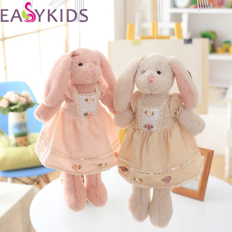 Фото 40 см Цветочная юбка длинная Ушная Зайка пушистый кролик плюшевые игрушки подушка