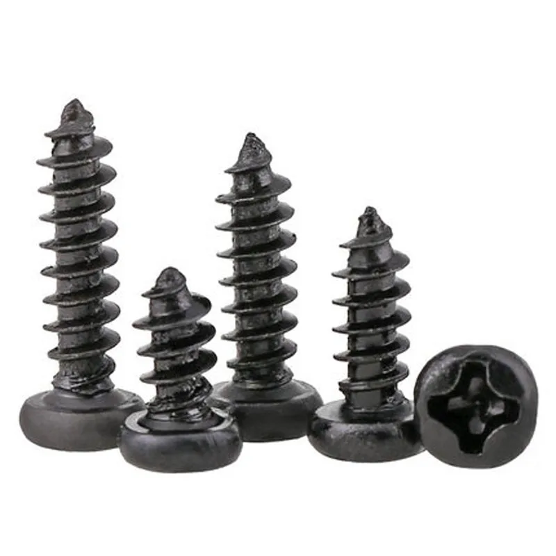 50pcs M1.7 Phillips screw Round head Self-tapping screws Cross Pan heads bolt Carbon steel black 4mm-12mm Length
50pcs M1.7 Phillips screw Round head Self-tapping screws Cross Pan heads bolt Carbon steel black 4mm-12mm Length