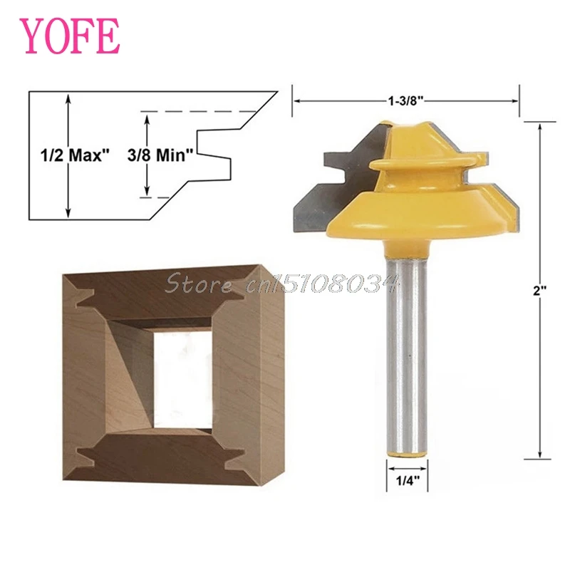 1Pc Small Lock Miter Router Bit 45 Degree 1/2" Stock 1/4" Shank S08 Wholesale&DropShip
1Pc Small Lock Miter Router Bit 45 Degree 1/2" Stock 1/4" Shank S08 Wholesale&DropShip