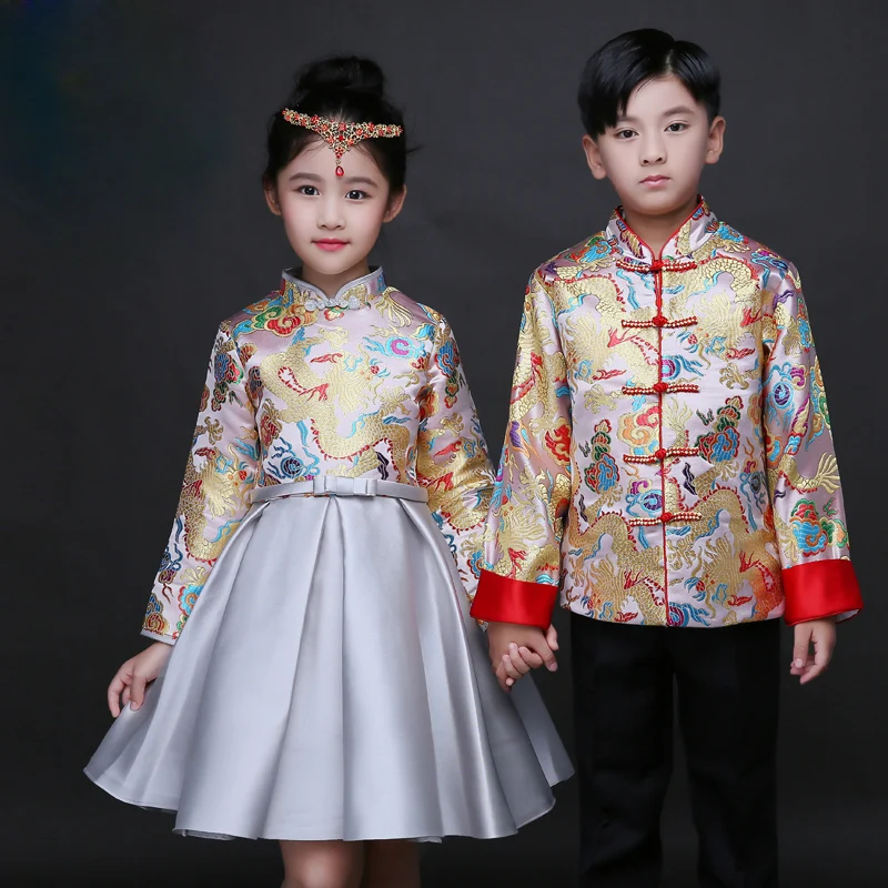 Children baby clothing boy kids tang costume satin chinese qipao long sleeve flower girl embroidery fall winter performance 2018
Children baby clothing boy kids tang costume satin chinese qipao long sleeve flower girl embroidery fall winter performance 2018