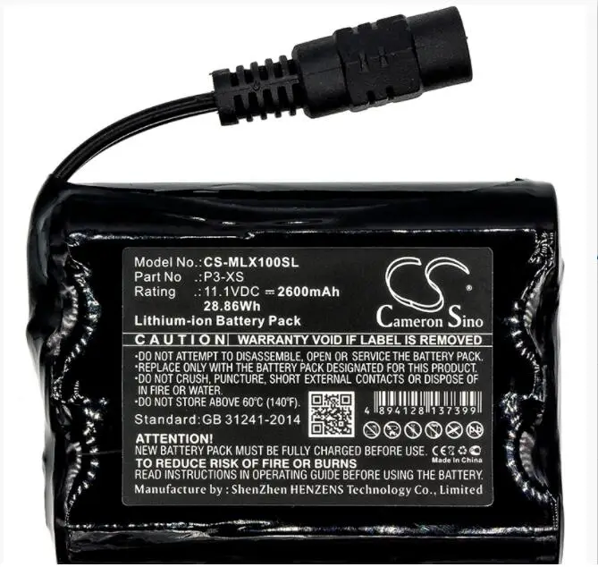 Cameron Sino 2600mAh battery for MINELAB Sovereign XS P3-XS Equipment, Survey Battery
Cameron Sino 2600mAh battery for MINELAB Sovereign XS P3-XS Equipment, Survey Battery