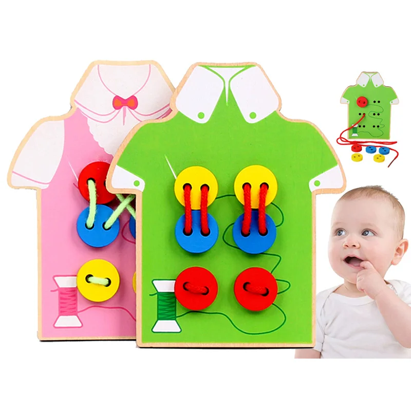 Montessori Toys Educational Wooden Toys for Children Early Learning Beads Lacing Board Toddler Sew On Buttons
Montessori Toys Educational Wooden Toys for Children Early Learning Beads Lacing Board Toddler Sew On Buttons