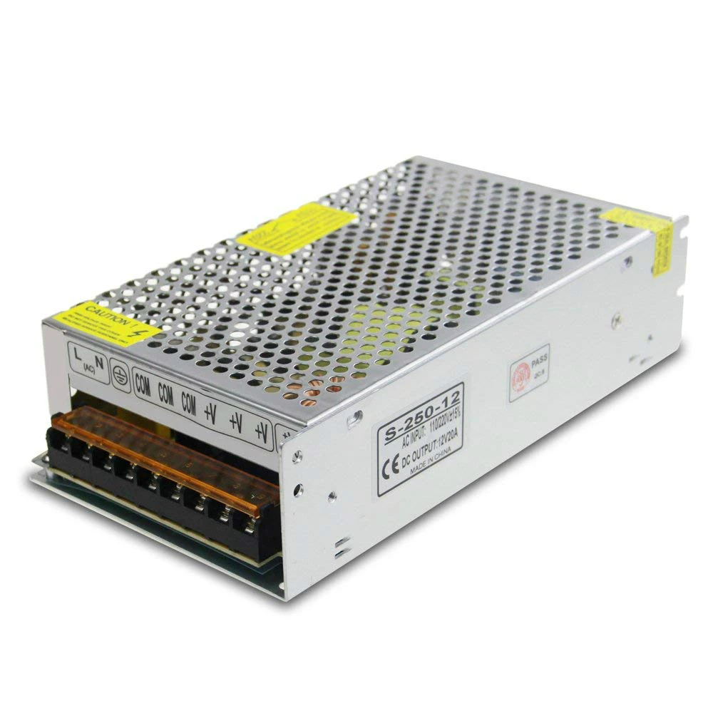 Power Supply Source 12V 20A 240W 12 V Volt Led Driver Charger for LED Strip Transformer Adapter Switching Lighting 240 W
Power Supply Source 12V 20A 240W 12 V Volt Led Driver Charger for LED Strip Transformer Adapter Switching Lighting 240 W