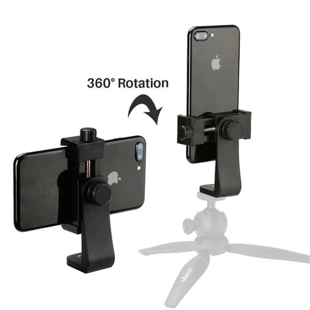 Universal Tripod Mount Adapter Cell Phone Clipper Holder Vertical 360 Rotation Tripod Stand for iPhone X 8 plus Samsung
Universal Tripod Mount Adapter Cell Phone Clipper Holder Vertical 360 Rotation Tripod Stand for iPhone X 8 plus Samsung