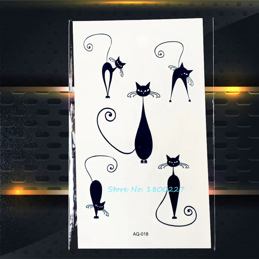1PC Cute Black Cat Cartoon Tattoo Stickers For Sexy Women PAQ-018 Lady Girl Temporary Tattoos on Chest Cat Summer Style Tattoo
1PC Cute Black Cat Cartoon Tattoo Stickers For Sexy Women PAQ-018 Lady Girl Temporary Tattoos on Chest Cat Summer Style Tattoo