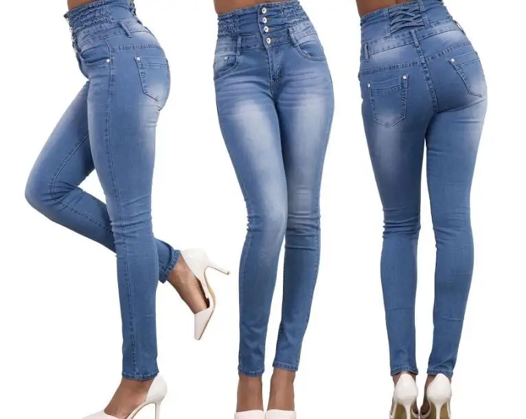 Sexy High Waist Slim Stretch Large Size Feet Jeans Skinny Fashion Casual New Style Button Women Jeans
Sexy High Waist Slim Stretch Large Size Feet Jeans Skinny Fashion Casual New Style Button Women Jeans
