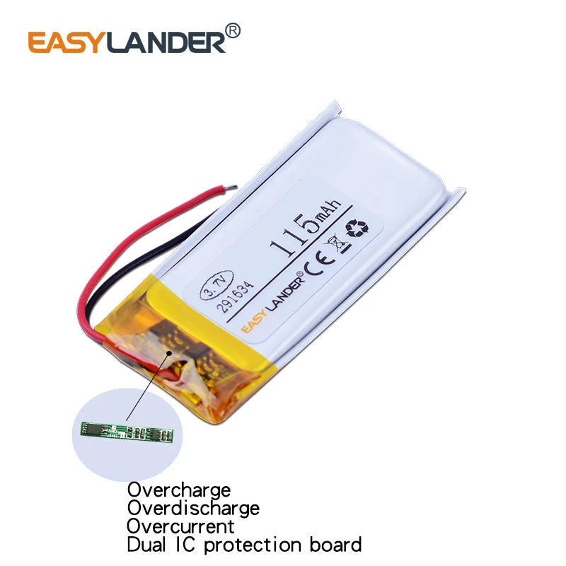 291634 3.7V 115mAh Rechargeable li-Polymer Li-ion Battery For sony bluetooth headset mp3 mp4 speaker mouse 301535 301635 301736
291634 3.7V 115mAh Rechargeable li-Polymer Li-ion Battery For sony bluetooth headset mp3 mp4 speaker mouse 301535 301635 301736