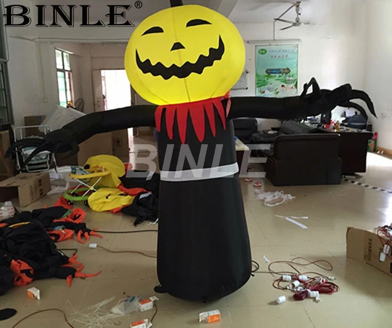 

Outdoor giant inflatables Halloween decoration attractive Pumpkin ghost with led for shop