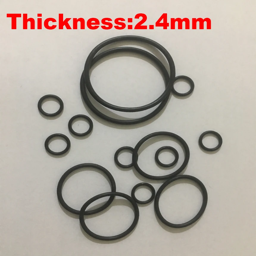 

90pcs 54x2.4 54*2.4 55x2.4 55*2.4 56x2.4 56*2.4 OD*Thickness Black NBR Nitrile Chemigum Rubber O-Ring Oil Seal O Ring Gasket