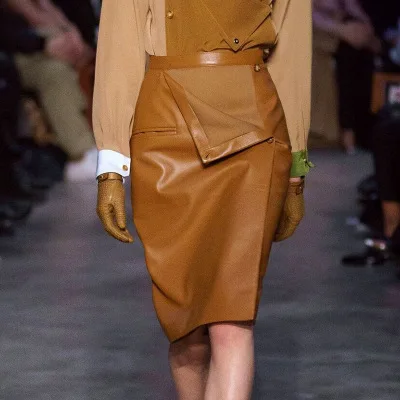 MESHARE New Fashion Genuine Sheep Leather Skirt E45
MESHARE New Fashion Genuine Sheep Leather Skirt E45