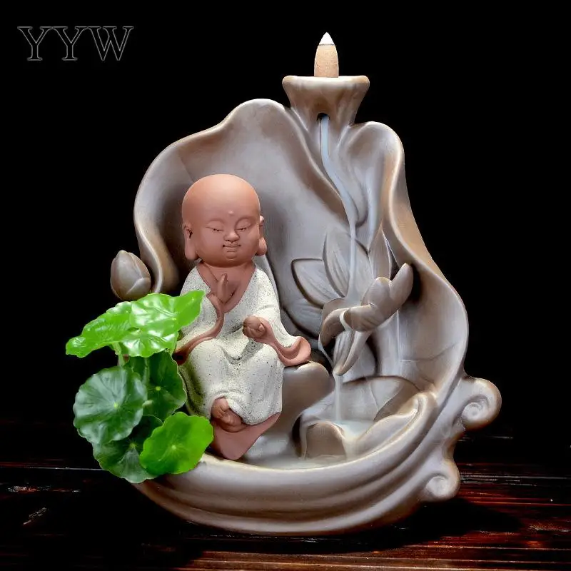 Lotus Backflow Incense Burner Waterfall Incense Stick Holder Censer Small Monk Porcelain Aroma Smoke Burner Incense Home Decor
Lotus Backflow Incense Burner Waterfall Incense Stick Holder Censer Small Monk Porcelain Aroma Smoke Burner Incense Home Decor