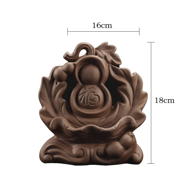 Gourd Backflow Incense Burner Smoke Waterfall Stick Holder Censer Purple Clay Aroma Ceramic Censer Home Decor Use In Home Office
Gourd Backflow Incense Burner Smoke Waterfall Stick Holder Censer Purple Clay Aroma Ceramic Censer Home Decor Use In Home Office